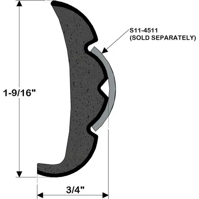 TACO V21-9959 Rigid Vinyl Flex-Core Rub Rail
