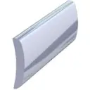 TACO Aluminum Half-Oval Edge Molding - 12' - A51-0104TAL12D-A