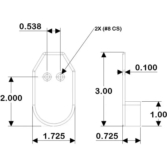TACO Rub Rail End Cap - F90-0002BKN-1
