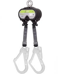 KRATOS Safety OLYMPE, Retractable Fall Arrester with double aluminium casing and 2 webbing lanyards length 2 metres, part no: FA2050002