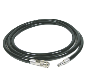 3M Scott Safety 3 metre length PVC airline supply hose with instantair plug connector and 3/8" BSP coupling for AFU inlet, model: HOSE PVC 3M AFU