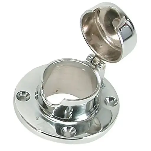 [#888265] Whitecap Hinged Chain and Rope Deck Pipe - S-0112C