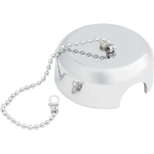 [#1811059] Whitecap Deck Pipe Cover with Chain - S-0113T