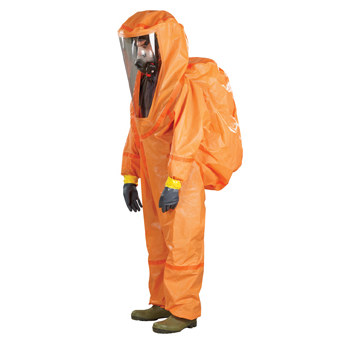 [076490-19504] Ansell Microchem 5000 Apollo Orange Small Disposable Chemical-Resistant Suit
